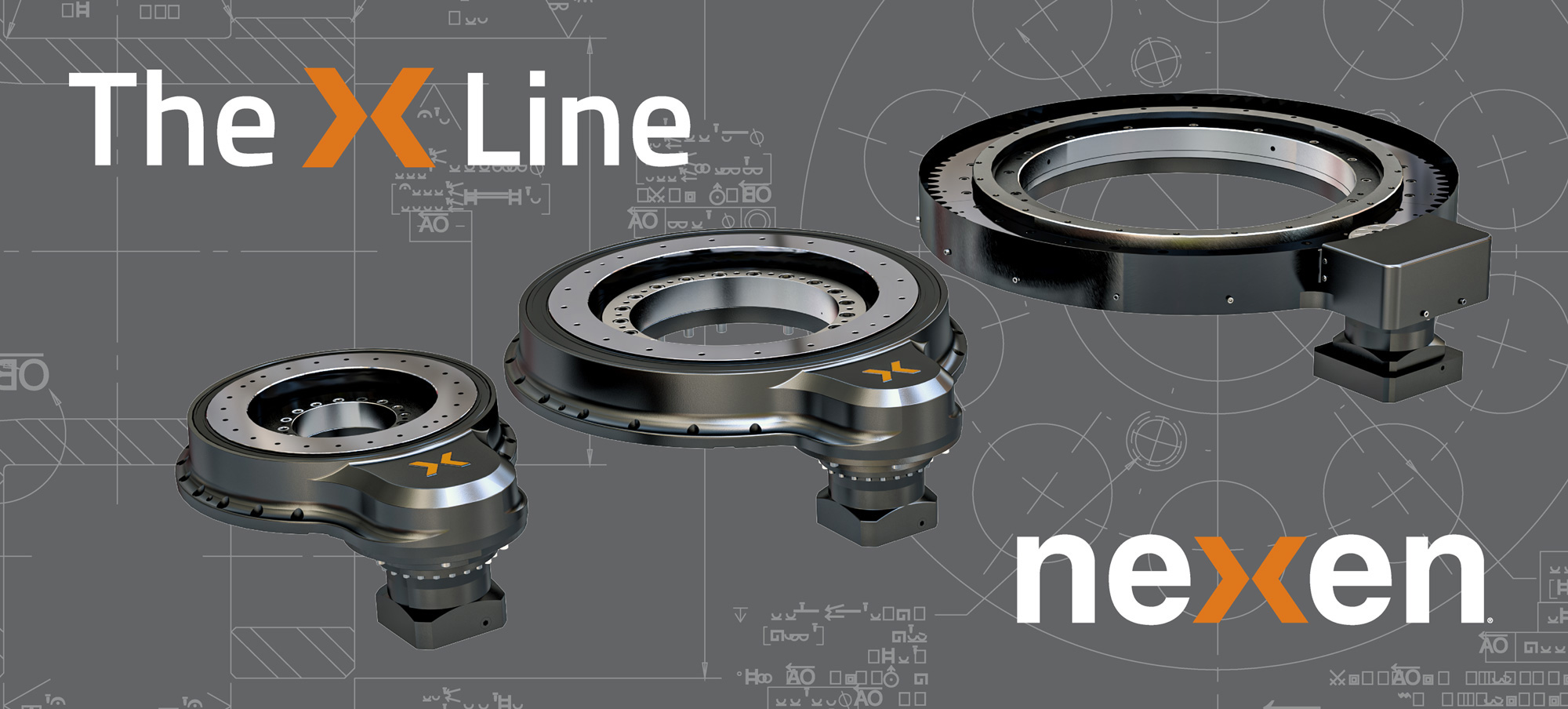 Different models of the new X-Line rotary indexers from Nexen