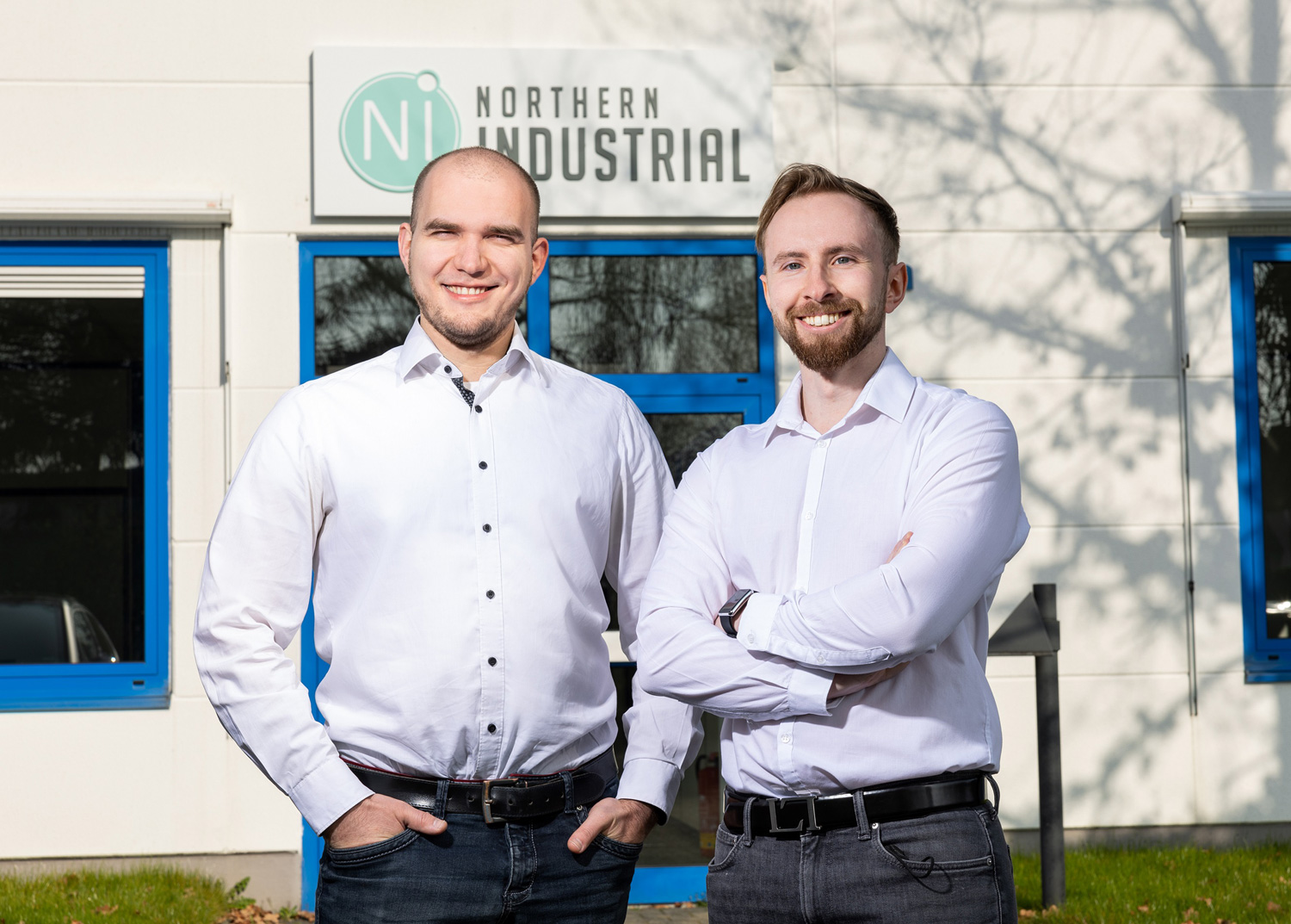 Jerome Hoffarth, Vertriebsleiter, und Matthew Baldwin, Leiter Technische Services, haben im Mai 2022 in Herten die deutsche Niederlassung von Northern Industrial eröffnet 